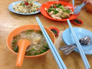 Dishes we ordered for dinner at Lou Wong Tauge Chicken Restaurant.